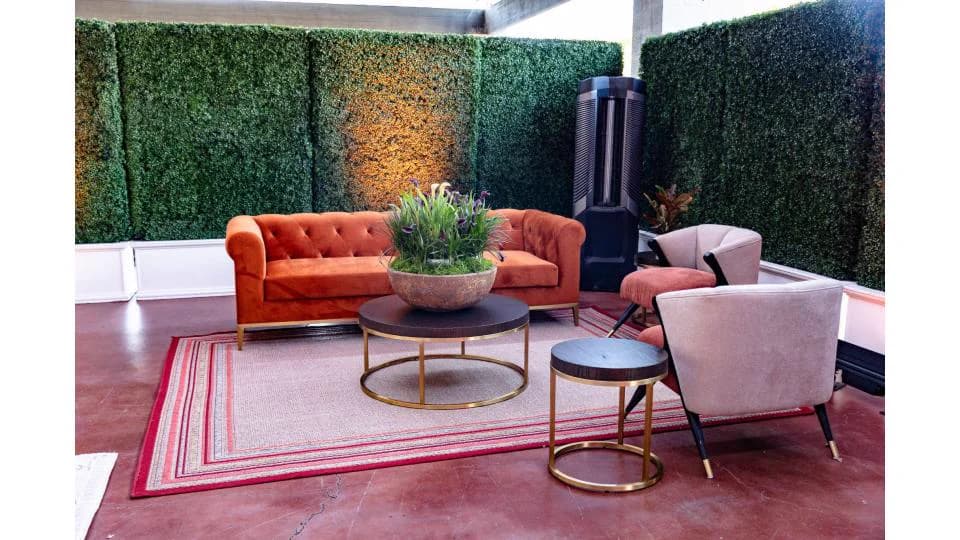Bristol Patio prepared for a private event at Martin Auto Museum
